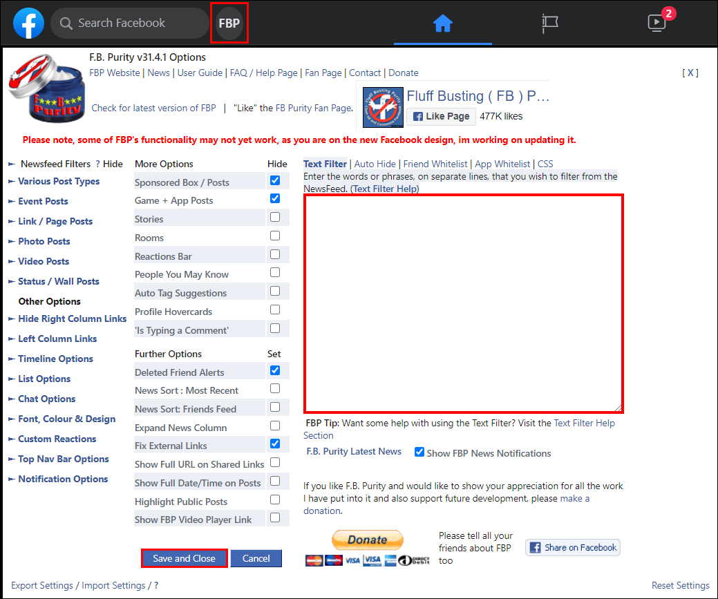 How to block or filter keywords from your Facebook timeline.